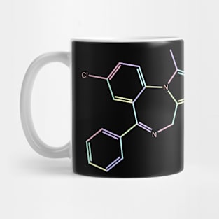 Xanax Kawaii Pastel Rainbow Molecule Mug